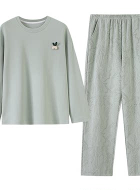 【100%棉】吸汗透气女士睡衣套装