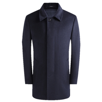 雅戈尔常规秋季斜插袋设计大衣