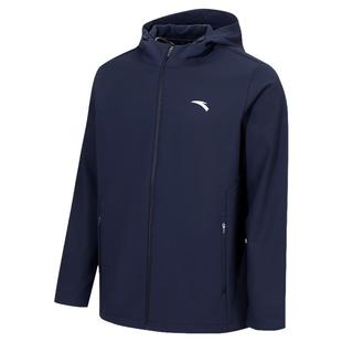 安踏外套男2025秋冬季加绒保暖连帽风衣梭织防风户外运动开衫夹克