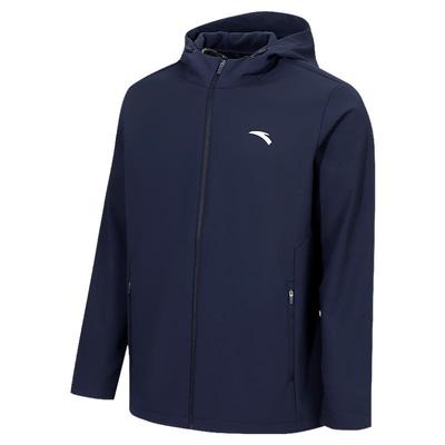 安踏外套男加绒保暖梭织连帽夹克