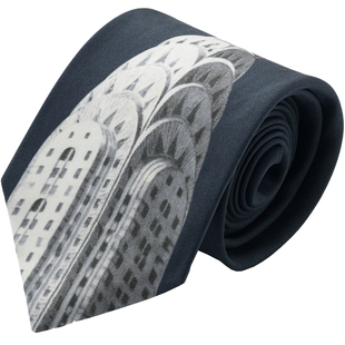 JDV商场同款桑蚕丝领带春秋藏青印花正装领带男士饰品配饰SAF5832