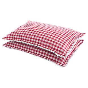 纯棉枕套带拉链花边枕头套婴儿儿童成人柔软舒适透气枕芯套