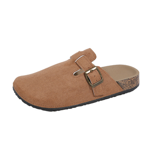 勃肯鞋女2025春秋新款外穿厚底博肯包头半拖鞋懒人一脚蹬女鞋夏季