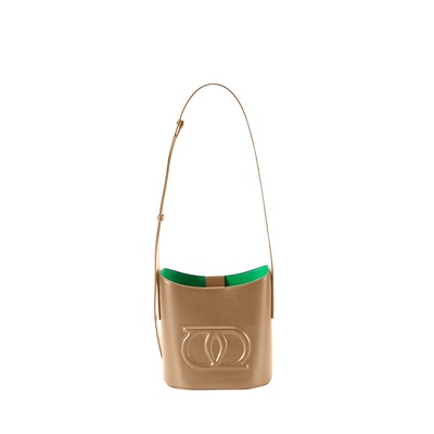 as said孙千同款咕噜包 头层牛皮水桶包撞色单肩斜挎包大容量托特