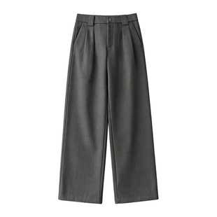 男笙【TR人字纹加绒A字直筒西裤】冬季高品质加厚1000g直筒西裤男