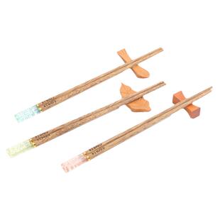 玉米鸡翅木家用实木筷子家庭装一人一筷樱花分餐木质专人专用快子