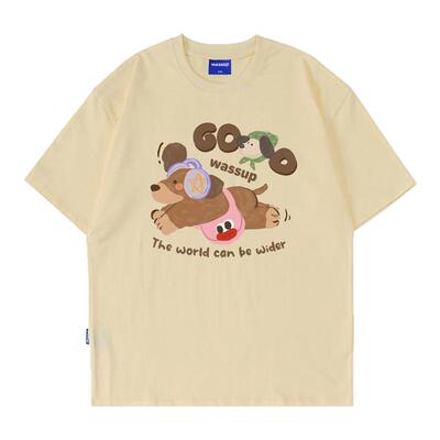 WASSUP潮牌美式重磅T恤短袖男女