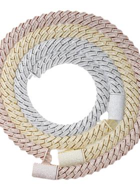 高端定制18MM纯银莫桑古巴链