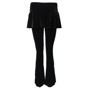 柳魅广场舞服装裙裤金丝绒长裤跳舞裤子拉丁练功舞蹈裤秋冬加厚女