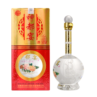 汝阳神都宴42度浓香型白酒纯粮酿造原浆窖藏陈年老酒500ml礼盒装
