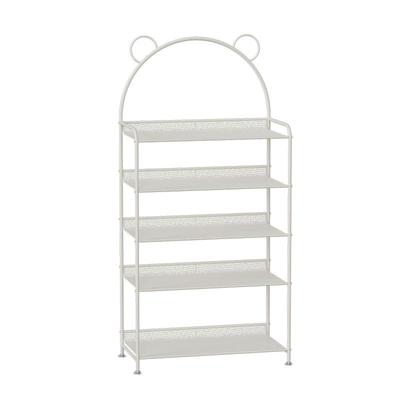 传家红奶油风金属艺术感置物架