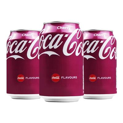可口可乐德国进口德版樱桃味可乐330ml*6/12罐可选碳酸汽水饮料
