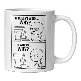 程序员码农陶瓷咖啡马克杯C_代码水杯IT工程师男办公室生日礼物