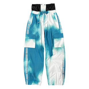 pomt宽松男女滑雪裤新款加厚防水防风保暖带雪裙单板双板滑雪裤