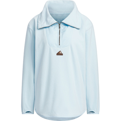 阿迪达斯女士半拉链摇粒绒卫衣