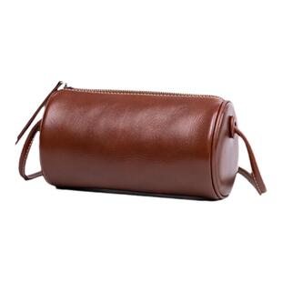 真皮枕头包包女2026新款2025斜挎包圆筒包高级感休闲百搭单肩小包