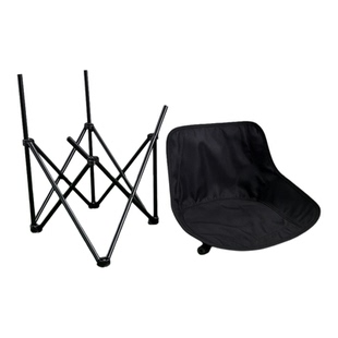 月亮椅替换布户外折叠椅不含支架部分便携式钓鱼椅黑