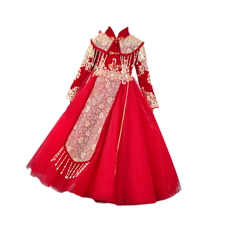 苏梦绣厚款秋季女童中国风汉服