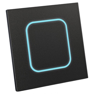 国际电工86型超薄哑光黑色开关插座面板带led灯家用一开五孔双控