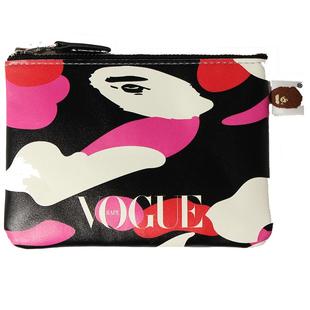 BAPE X VOGUE联名配饰满印猿人迷彩字母印花手拿包袋282901G