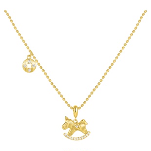 DODOGOGO本命年小马项链女配饰秋冬高级轻奢小众毛衣链耳钉手链