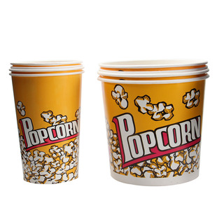 一次性爆米花桶卡通商用杯子花筒纸桶包装袋打包纸杯桶串串桶定制