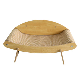 超大号梭子蟹猫抓板木质猫沙发磨爪耐抓猫窝剑麻垫猫床宠物用品