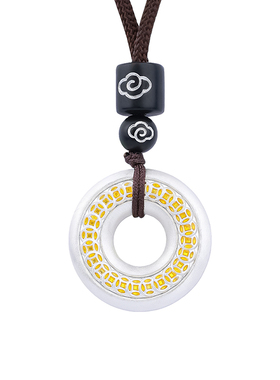 安扣吊坠男999足银项链