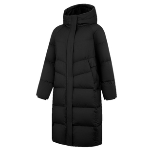 乔丹泡芙长款羽绒服女士2025冬季新款商场同款保暖抗静电防风外套