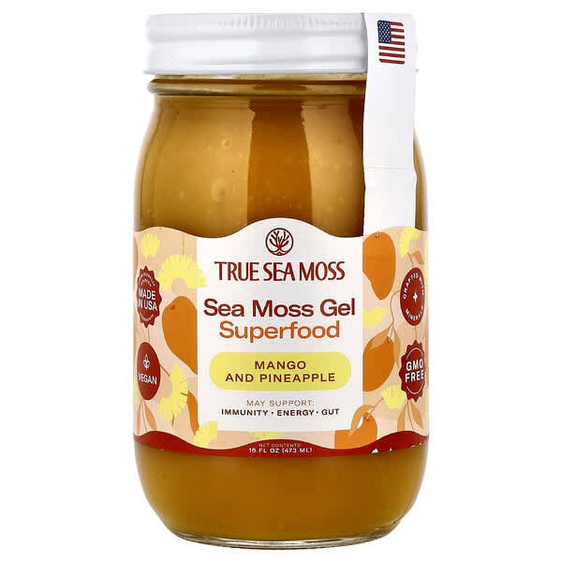 True Sea Moss海洋苔藓凝胶芒果和菠萝机体抵御能量补充肠胃健康
