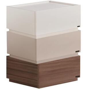 全友家居意式极简床头柜小型轻奢高级感胡桃木色卧室家用2025新款