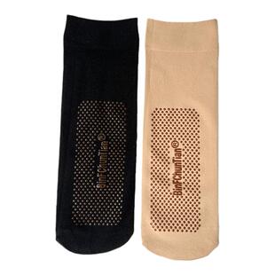 10双加厚天鹅绒短丝袜肤色硅胶按摩底防滑女黑色不透肉瑜伽短袜子