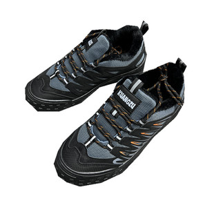 有绒棉鞋户外徒步登山鞋冬季加绒加厚保暖防滑耐磨男士休闲运动鞋