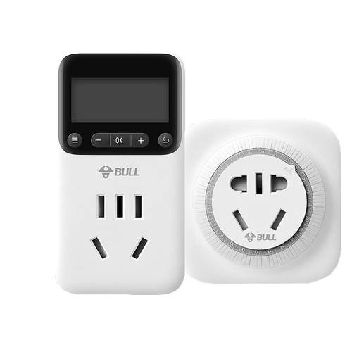 公牛定时插座定时器自动断电电动车充电保护计时热水器开关控制器