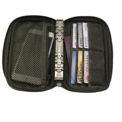 帆布YKK拉链收纳包A6活页烧饼包