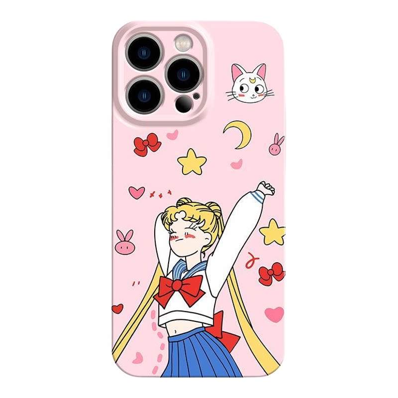 VIVOIQOOZ10TURBO美少女战士猫咪一加15适用iPhone12可爱苹果13菲林麦芒40小众小米17手机壳14plus硬16promax