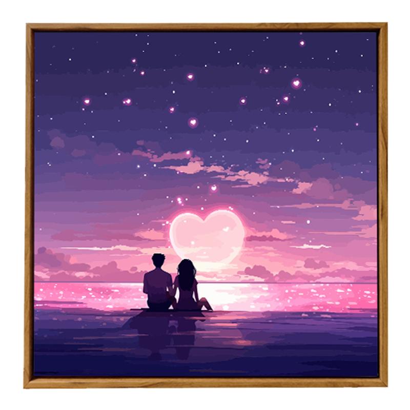 丙烯diy数字油画礼物画画涂鸦