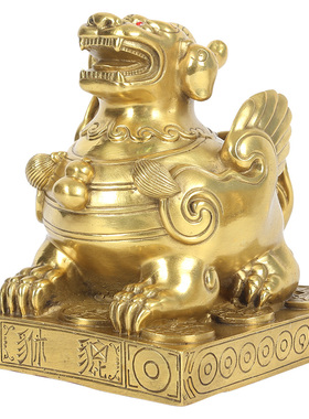 纯铜貔貅摆件一对招财