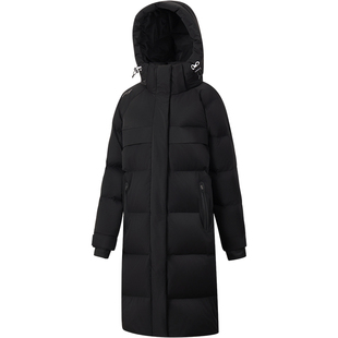 Saucony索康尼女子休闲保暖冬季都市生活H型梭织长款宽松羽绒服