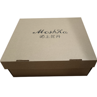 牛皮纸三层翻盖鞋盒纸盒宿舍家用学生收纳盒男女运动鞋快递打包盒