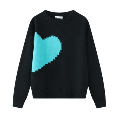 女童爱心毛衣中大童女孩韩范毛衫