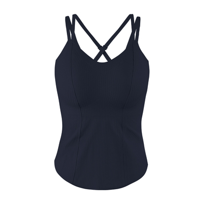 安娜蜜语免穿文胸一体式外穿薄款透气带胸垫吊带防下垂背心女内搭