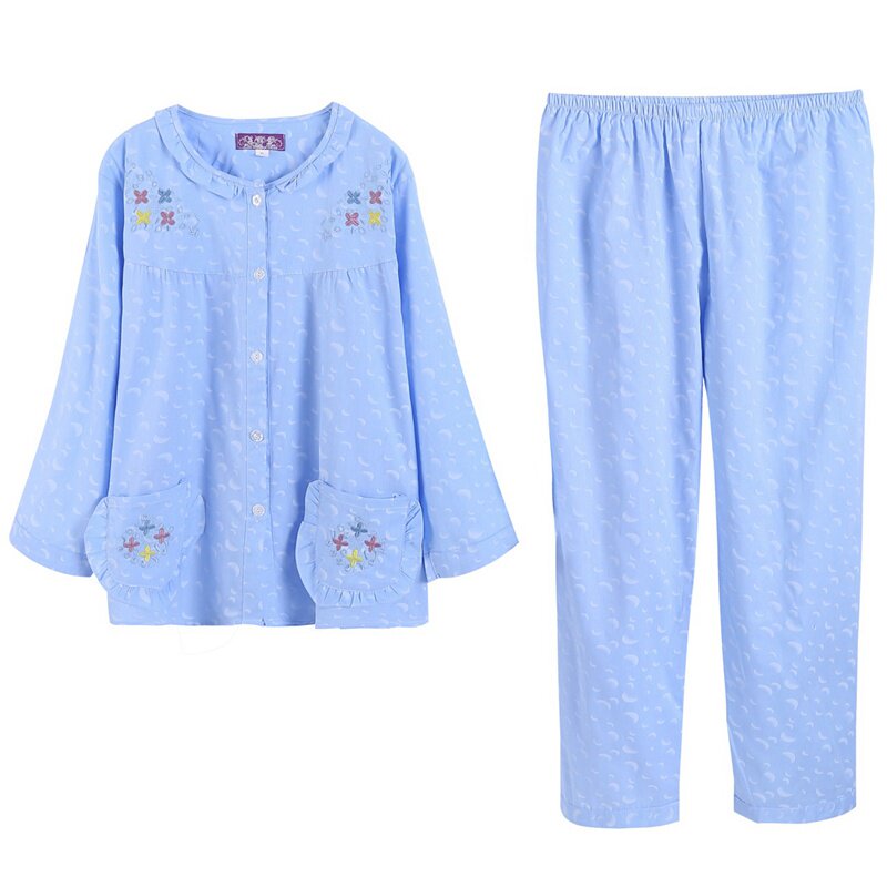 开衫韩版大码夏薄梭织全棉家居服