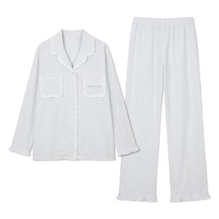 Yanxcosy2025秋冬新款纯棉条纹睡衣套装女长袖柔软家居服可外穿