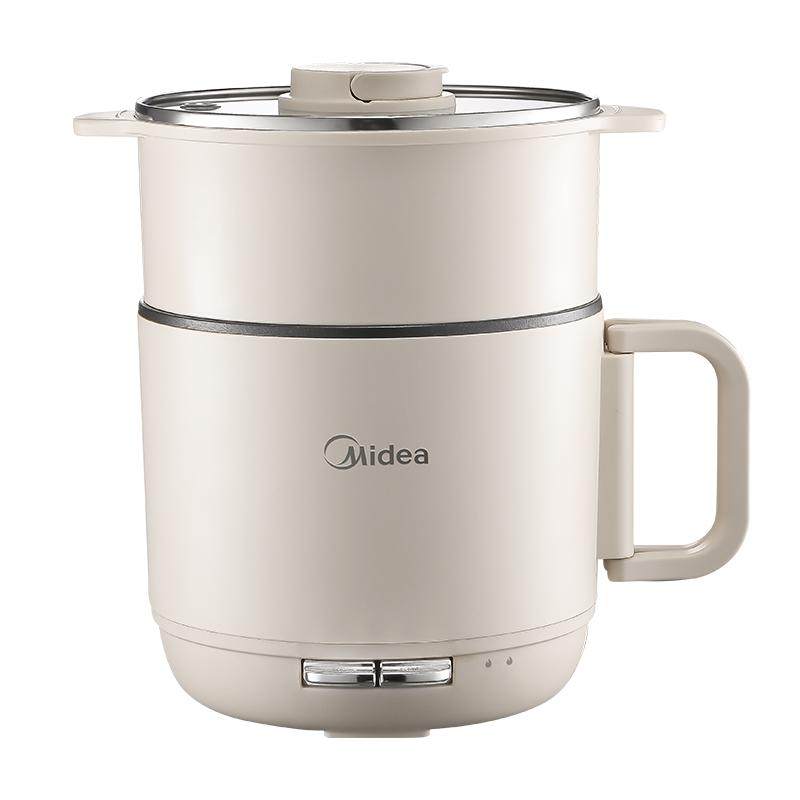 美的电煮锅小型便携折叠不粘锅宿舍小电锅一体锅多功能蒸煮电火锅