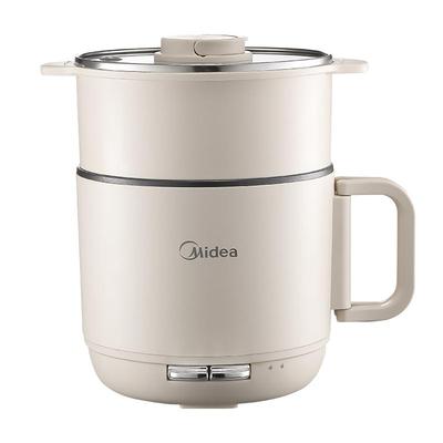 美的电煮锅小型便携折叠不粘锅宿舍小电锅一体锅多功能蒸煮电火锅