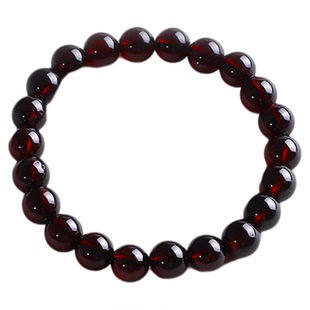 天然石榴石散珠单圈手链圆珠子手串diy水晶串珠配件配珠玉石圆珠