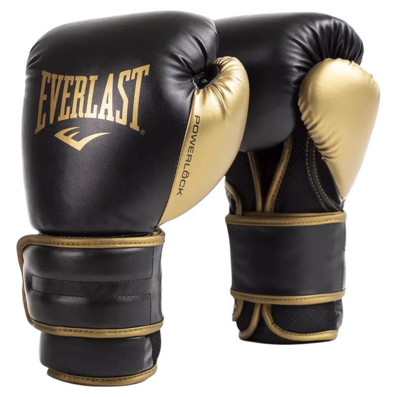 EVERLAST Powerlock2 拳击手套成人专业训练拳套男女散打拳击拳套