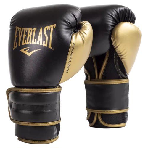 EVERLAST Powerlock2 拳击手套成人专业训练拳套男女散打拳击拳套