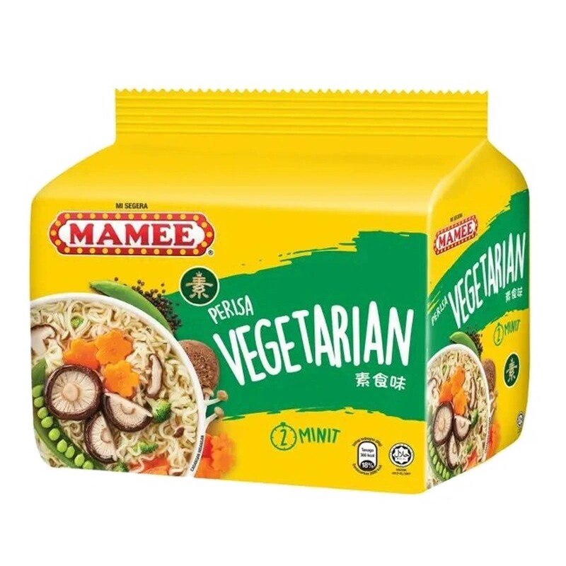 马来西亚进口MAMEE妈咪方便面咖喱鸡肉素食味快熟泡面5包装